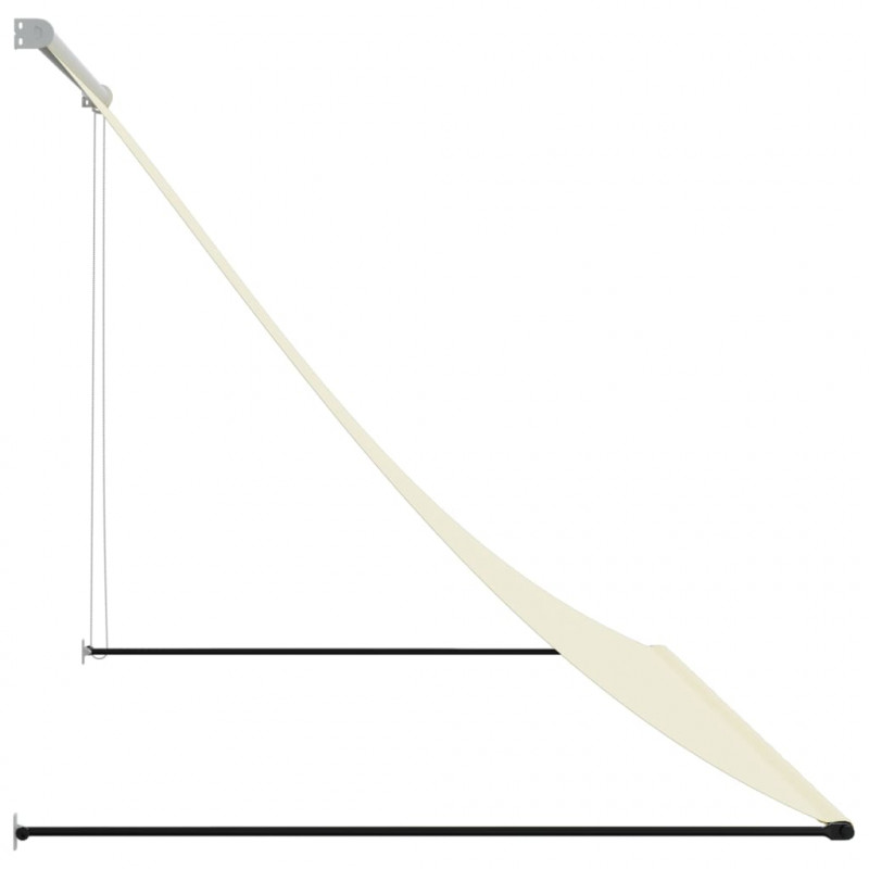 Markiza zwijana, kremowa, 200x150 cm, tkanina i stal