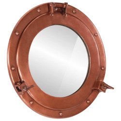  Lustro wiszące w kształcie bulaja, Ø38 cm, aluminium i szkło