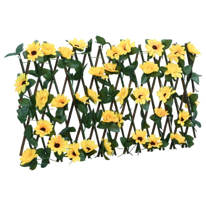  Kratki ze sztucznym bluszczem rozsuwane 5 szt., żółte 180x20 cm