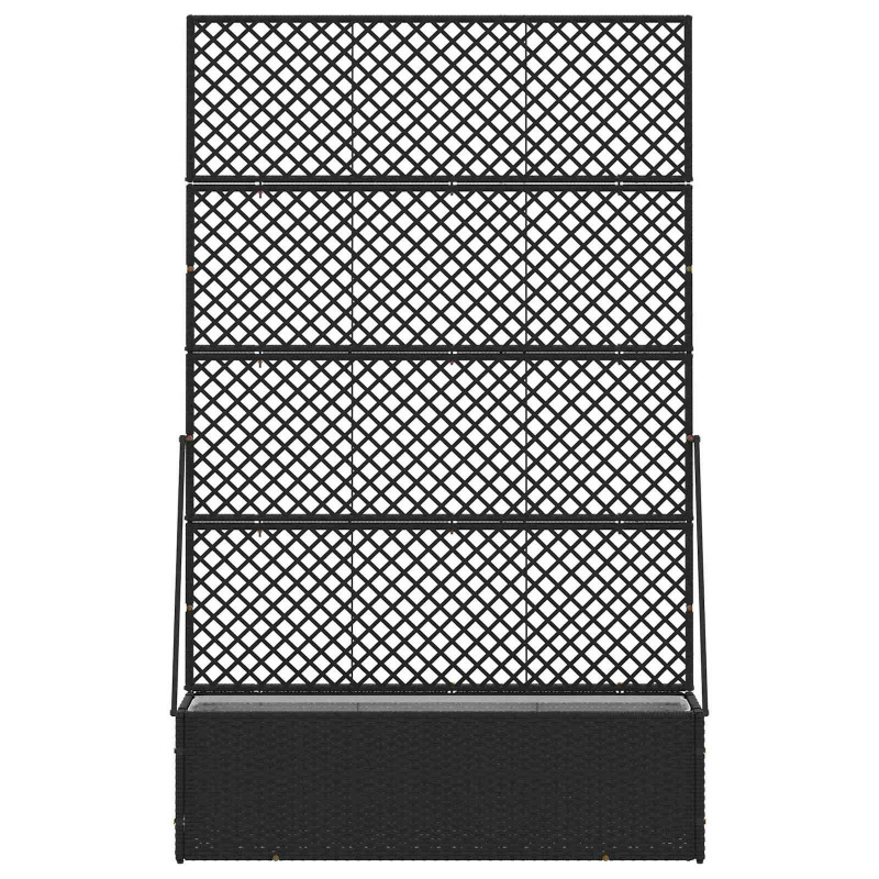 Osłona do treli ogrodowej Czarny 105 x 30 x 170 cm Metal