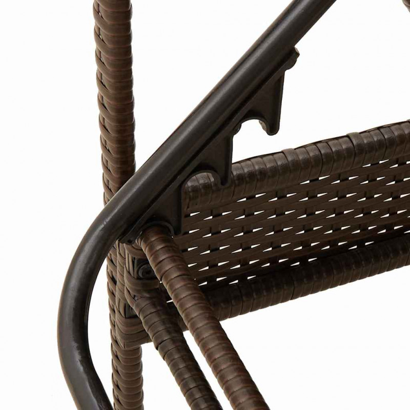 Leżak z poduszką Brązowy 63x200x81 cm Polirattan (tylko USA)
