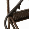 Leżak z poduszką Brązowy 63x200x81 cm Polirattan (tylko USA)