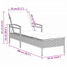 Leżak z poduszką czarny 63x200x81 cm polirattan (tylko w USA)