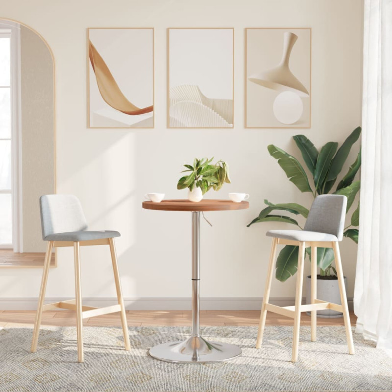 Stolik barowy, Ø50x90,5 cm, lite drewno bukowe