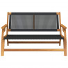 Meble ogrodowe Czarny 122 x 78 x 73 cm Lite Drewno Akacji