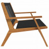 Meble ogrodowe Czarny 122 x 78 x 73 cm Lite Drewno Akacji