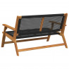 Meble ogrodowe Czarny 122 x 78 x 73 cm Lite Drewno Akacji