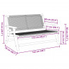 Meble ogrodowe Szary 122 x 78 x 73 cm Lite Drewno Akacji