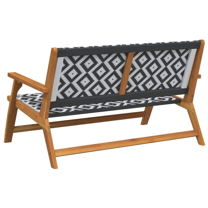 Meble ogrodowe Czarny i Biały 122 x 78 x 73 cm