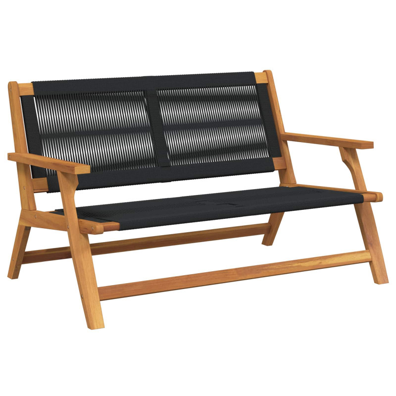 Meble ogrodowe Czarny 122 x 78 x 73 cm Lite Drewno Akacji