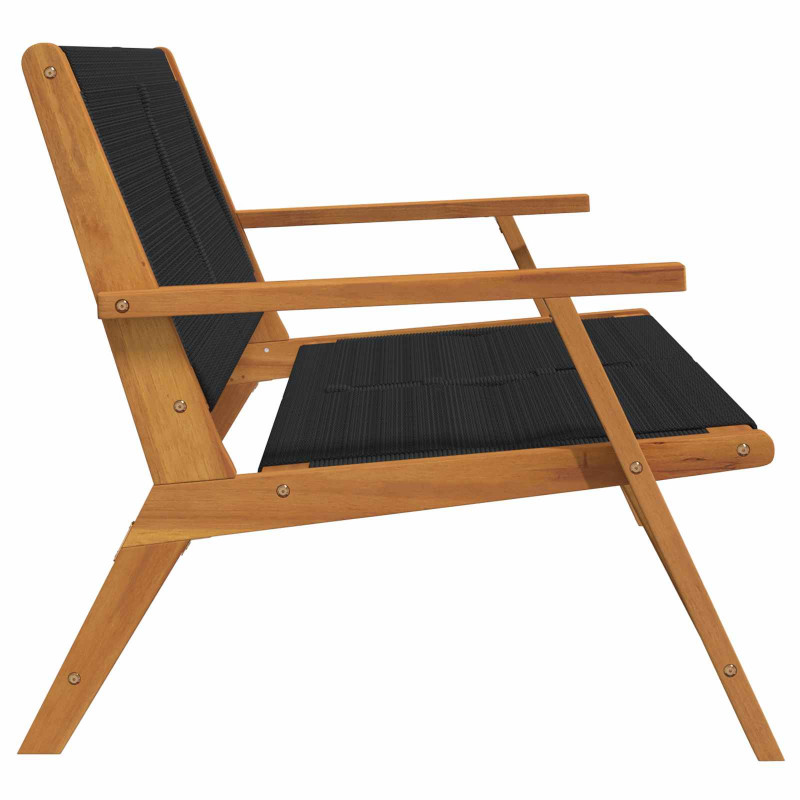 Meble ogrodowe Czarny 122 x 78 x 73 cm Lite Drewno Akacji