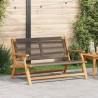 Meble ogrodowe Szary 122 x 78 x 73 cm Lite Drewno Akacji