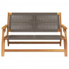Meble ogrodowe Szary 122 x 78 x 73 cm Lite Drewno Akacji