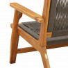 Meble ogrodowe Szary 122 x 78 x 73 cm Lite Drewno Akacji