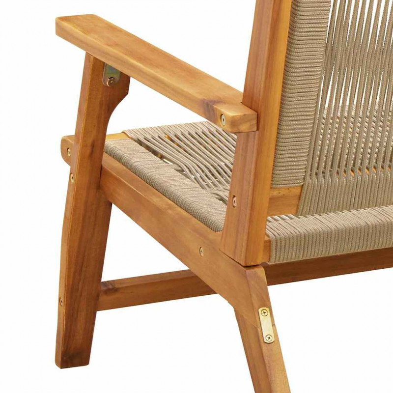 Meble ogrodowe Beżowy 122 x 78 x 73 cm Lite Drewno Akacji