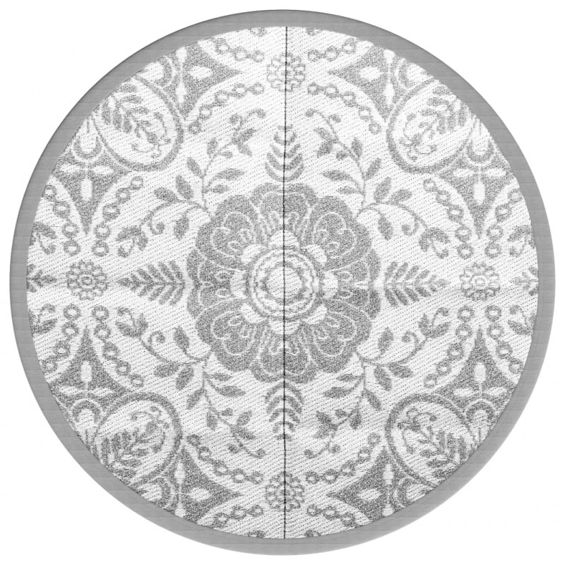 Dywan na zewnątrz, ARAKIL jasnoszary, Ø120 cm, PP
