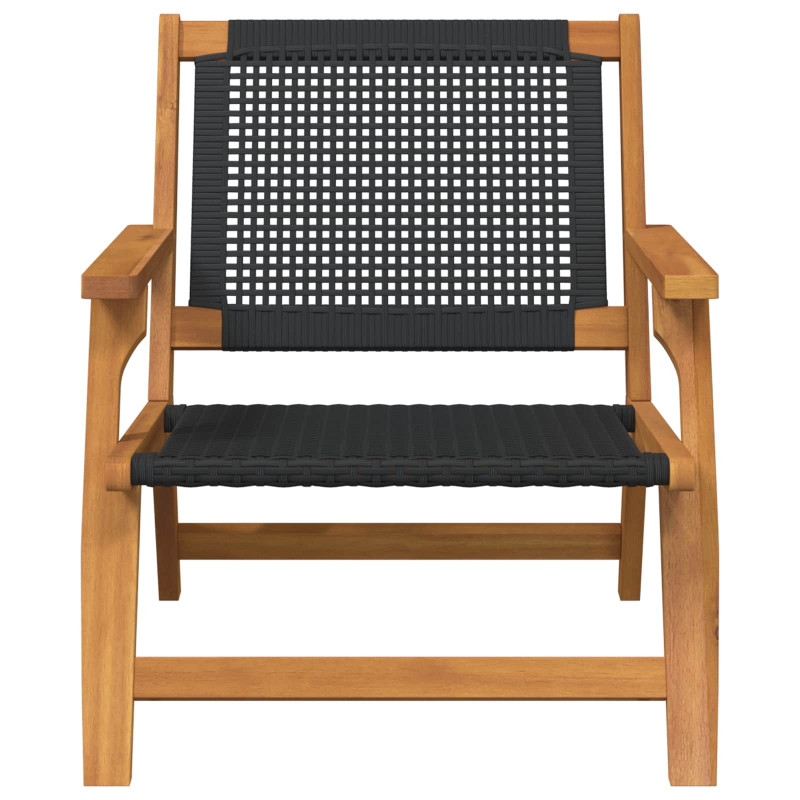 Meble ogrodowe 2 pcs Czarny 67 x 78 x 73 cm Lite Drewno Akacji