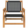 Meble ogrodowe 2 pcs Czarny 67 x 78 x 73 cm Lite Drewno Akacji