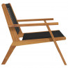 Meble ogrodowe 2 pcs Czarny 67 x 78 x 73 cm Lite Drewno Akacji