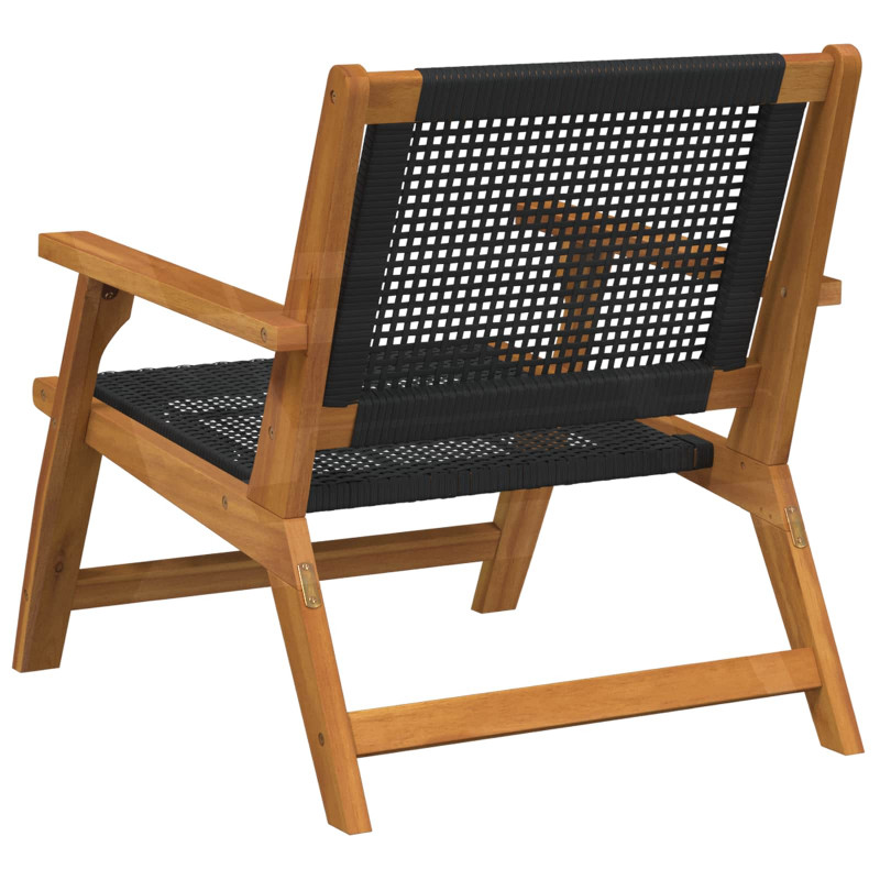 Meble ogrodowe 2 pcs Czarny 67 x 78 x 73 cm Lite Drewno Akacji