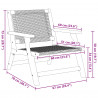 Meble ogrodowe 2 pcs Czarny 67 x 78 x 73 cm Lite Drewno Akacji
