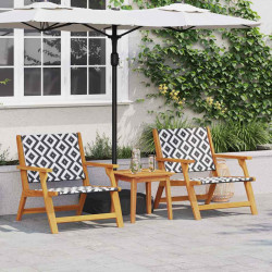 Meble ogrodowe 2 pcs Czarny i Biały 67 x 78 x 73 cm