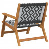 Meble ogrodowe 2 pcs Czarny i Biały 67 x 78 x 73 cm