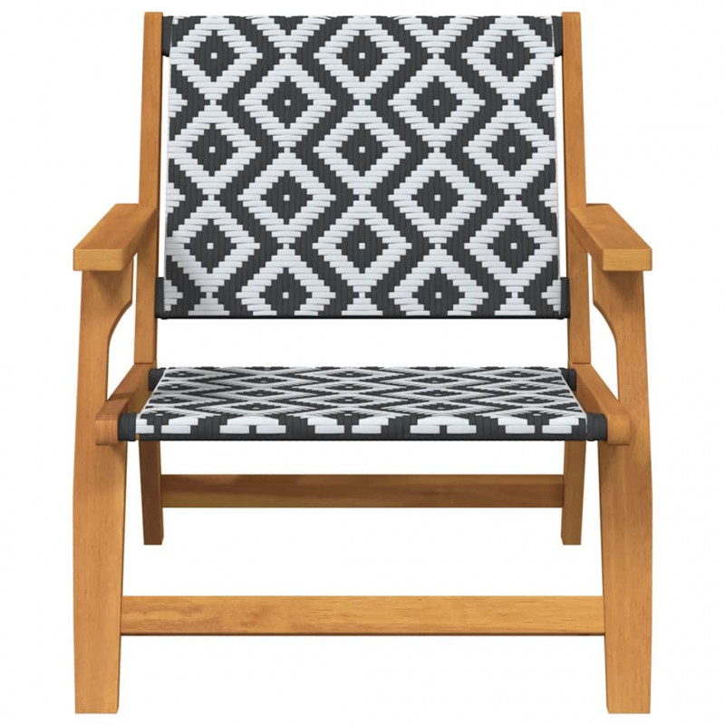 Meble ogrodowe 2 pcs Czarny i Biały 67 x 78 x 73 cm