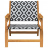 Meble ogrodowe 2 pcs Czarny i Biały 67 x 78 x 73 cm