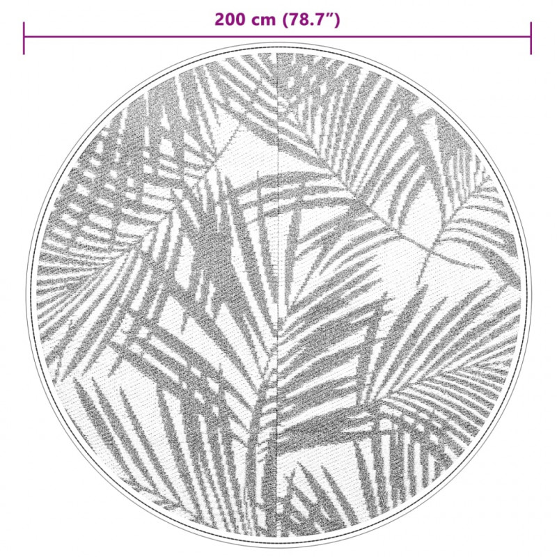 Dywan zewnętrzny, ARAKIL zielony, Ø200 cm, PP