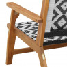 Meble ogrodowe 2 pcs Czarny i Biały 67 x 78 x 73 cm