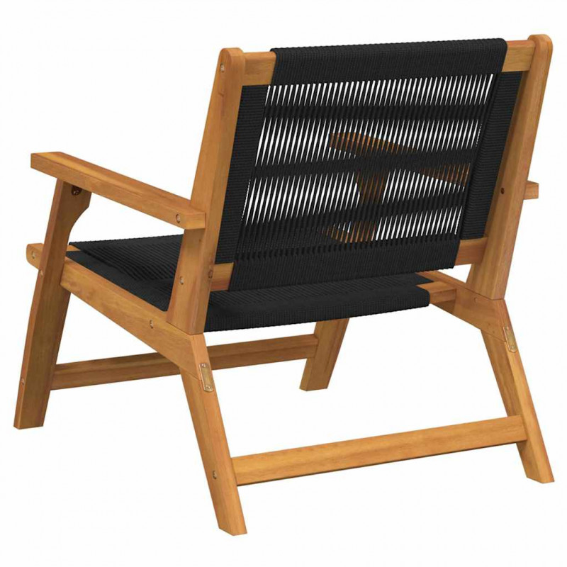 Meble ogrodowe 2 pcs Czarny 67 x 76 x 73 cm Lite Drewno Akacji