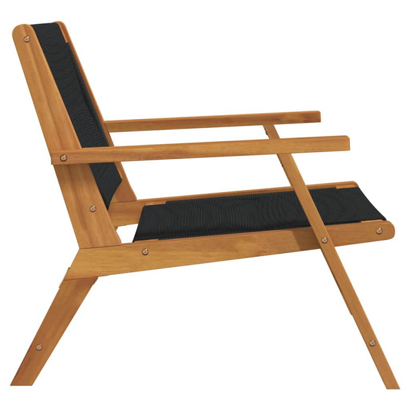 Meble ogrodowe 2 pcs Czarny 67 x 76 x 73 cm Lite Drewno Akacji