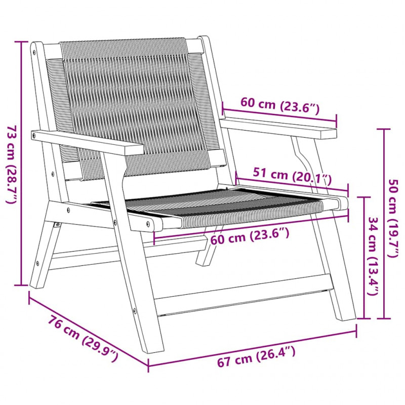 Meble ogrodowe 2 pcs Czarny 67 x 76 x 73 cm Lite Drewno Akacji