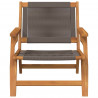 Meble ogrodowe 2 pcs Szary 67 x 76 x 73 cm Lite Drewno Akacji