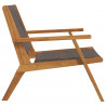 Meble ogrodowe 2 pcs Szary 67 x 76 x 73 cm Lite Drewno Akacji