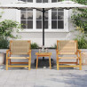 Meble ogrodowe 2 pcs Beżowy 67 x 76 x 73 cm Lite Drewno Akacji