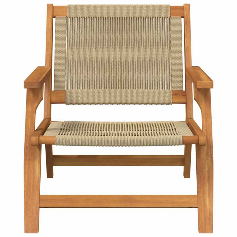 Meble ogrodowe 2 pcs Beżowy 67 x 76 x 73 cm Lite Drewno Akacji