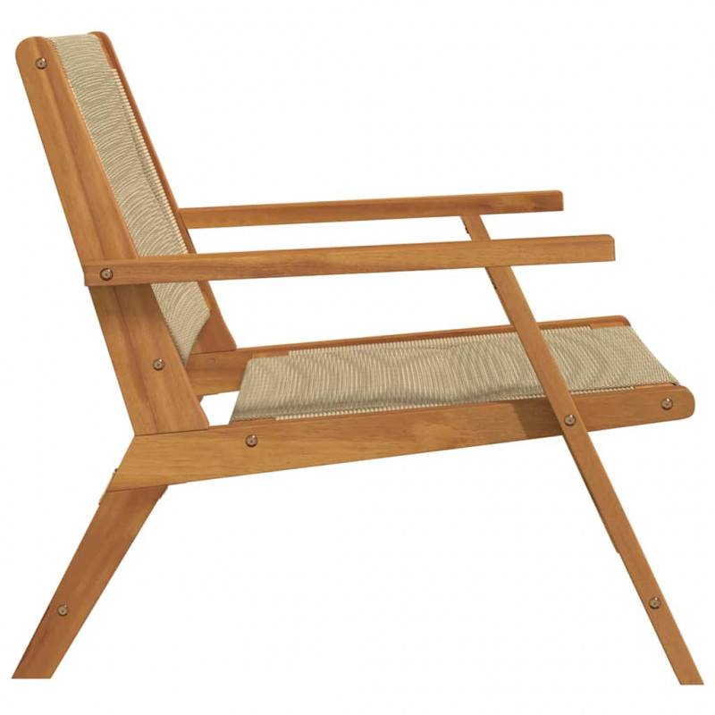 Meble ogrodowe 2 pcs Beżowy 67 x 76 x 73 cm Lite Drewno Akacji