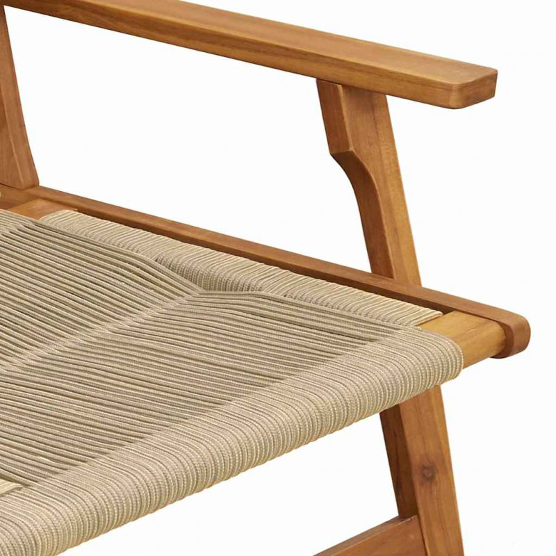 Meble ogrodowe 2 pcs Beżowy 67 x 76 x 73 cm Lite Drewno Akacji