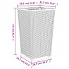 Donice ogrodowe, 2 szt., szare, 32,5x32,5x57, PP