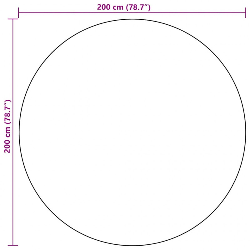 Dywan na zewnątrz, ARAKIL biało-czarny, Ø200 cm, PP