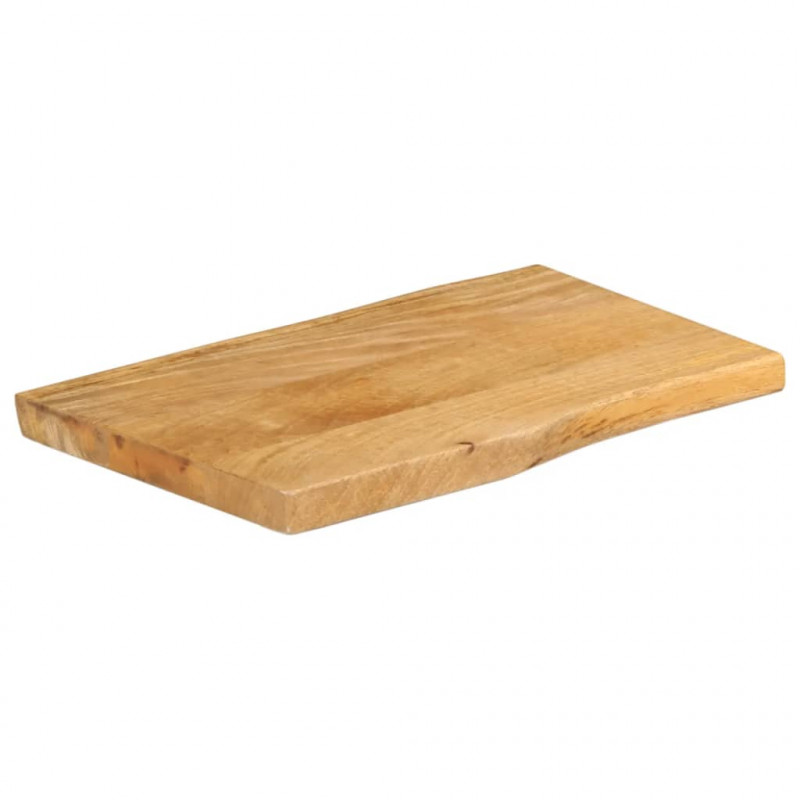 Blat stołu, 50x40x2,5 cm, naturalna krawędź, lite drewno mango