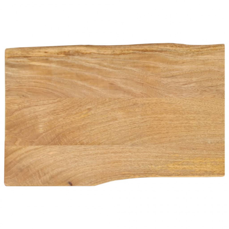 Blat stołu, 60x40x2,5 cm, naturalna krawędź, lite drewno mango