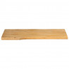 Blat stołu, 80x40x2,5 cm, naturalna krawędź, lite drewno mango