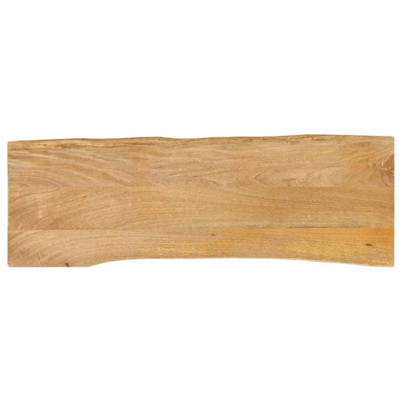 Blat stołu, 110x40x2,5 cm, naturalna krawędź, lite drewno mango