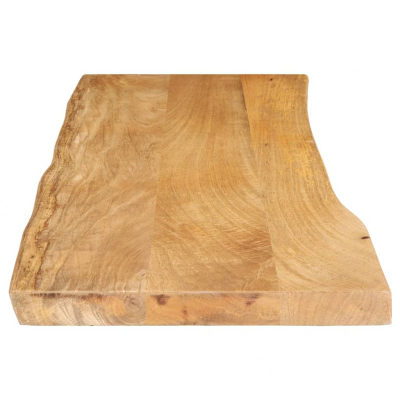Blat stołu, 110x40x2,5 cm, naturalna krawędź, lite drewno mango