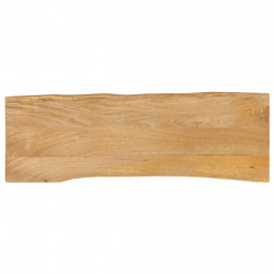 Blat stołu, 140x40x2,5 cm, naturalna krawędź, lite drewno mango