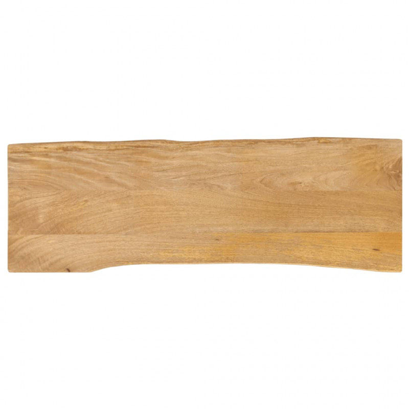 Blat stołu, 140x40x2,5 cm, naturalna krawędź, lite drewno mango