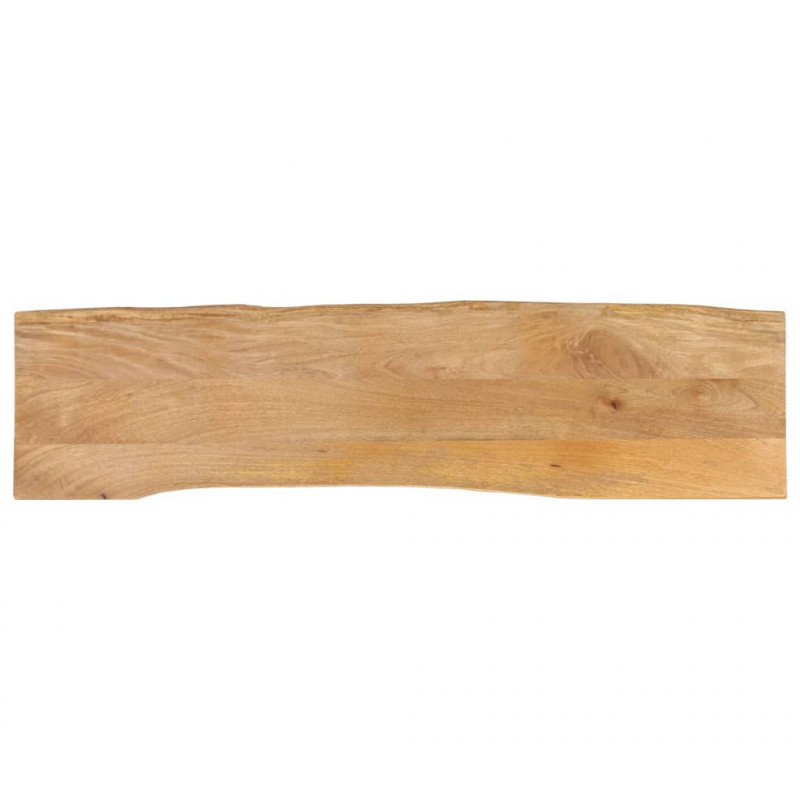Blat stołu, 180x40x2,5 cm, naturalna krawędź, lite drewno mango